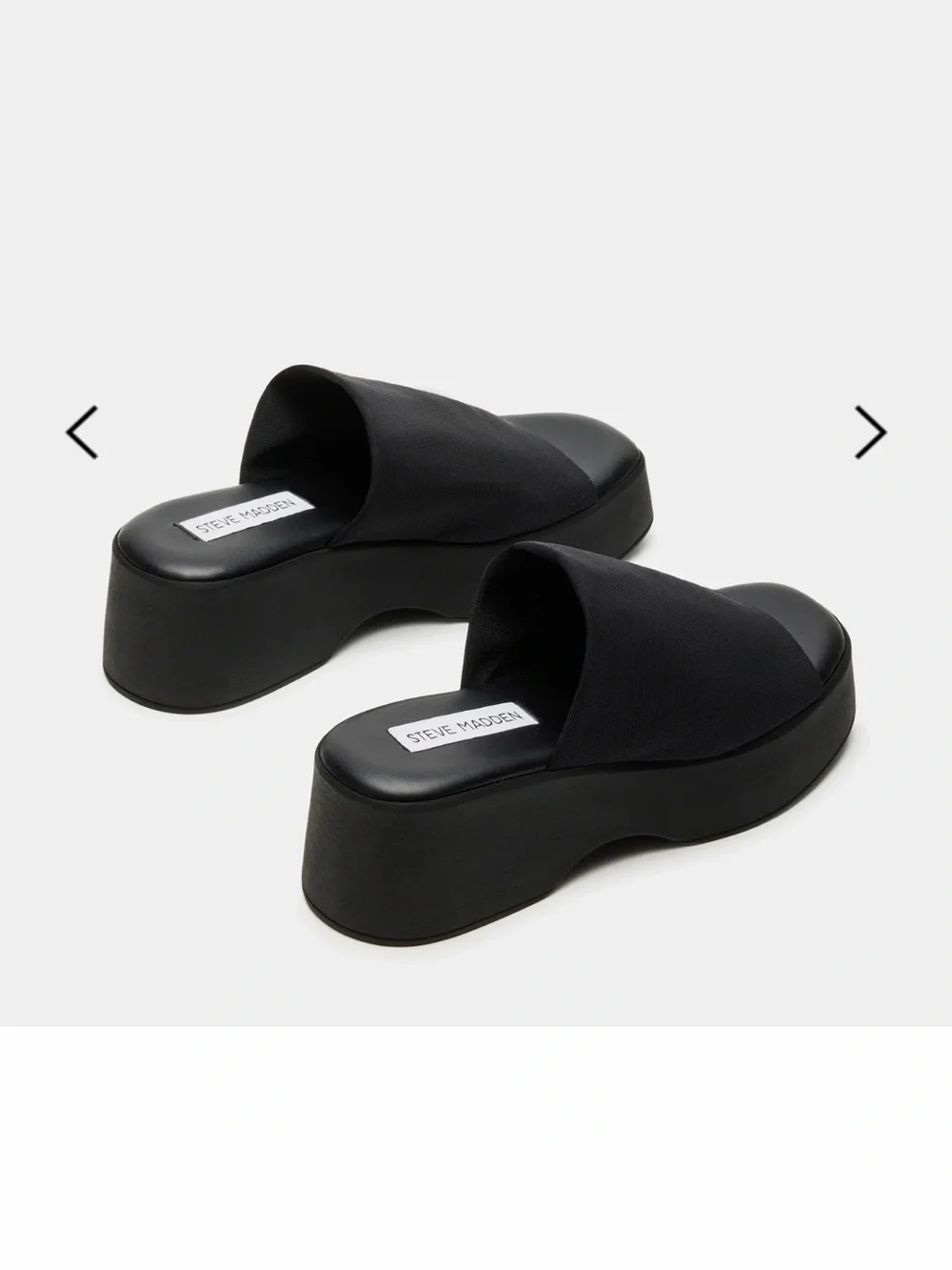 Steve Madden Slinky 30 Black Platform Slide Sandal 👡 BRAND NEW